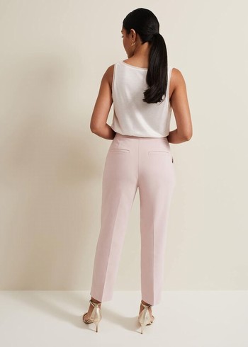 Phase Eight Petite Ulrica Tapered Trousers Rose Canada | ZBFOWE-692